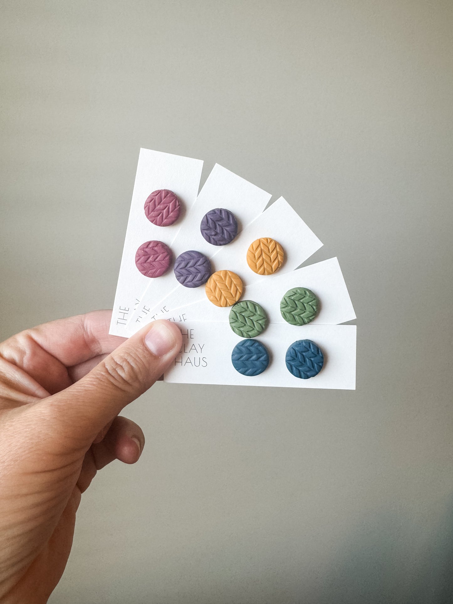 Large Knit Studs