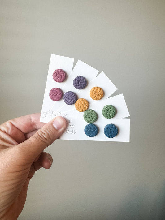 Large Knit Studs
