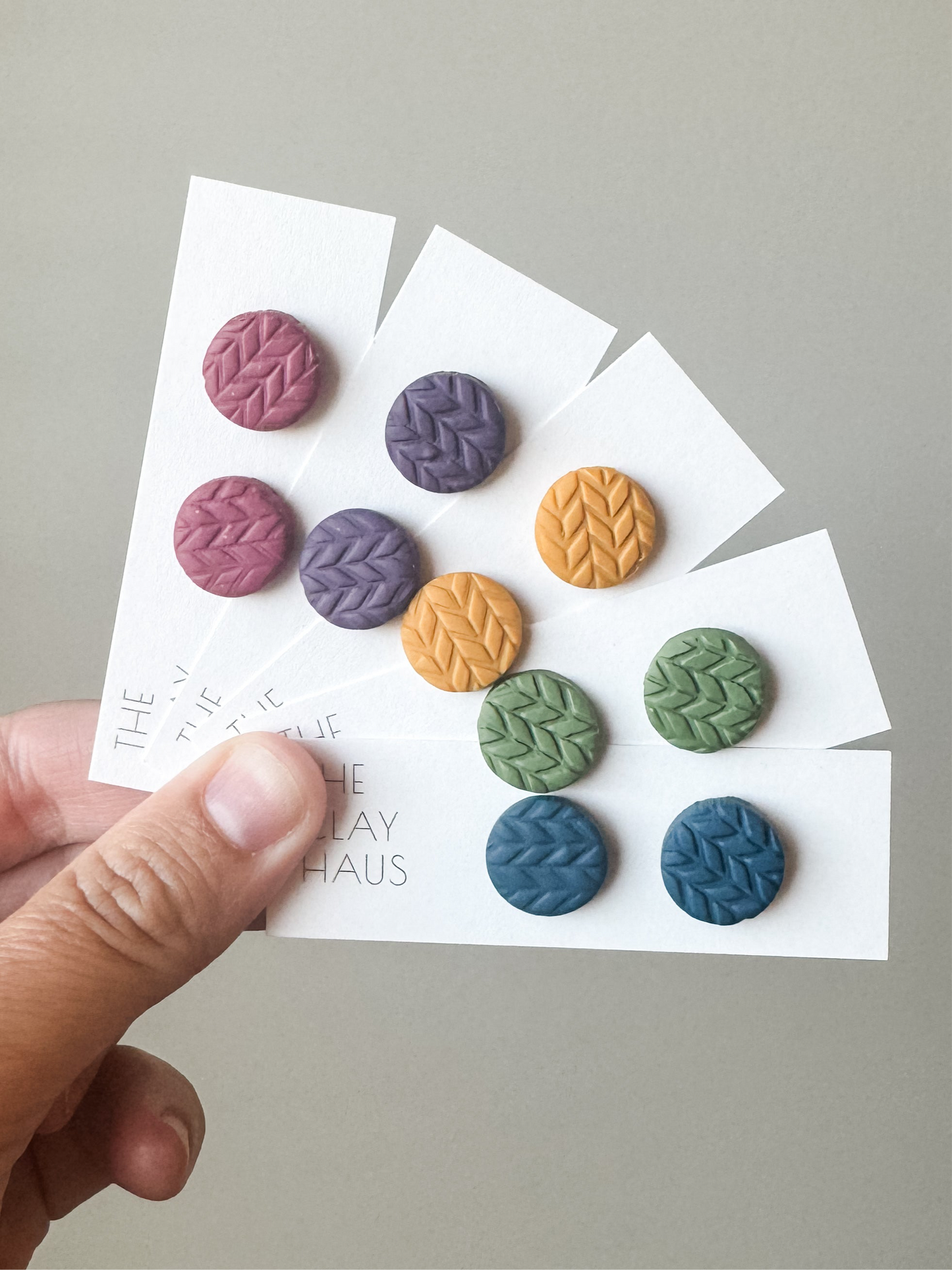 Large Knit Studs