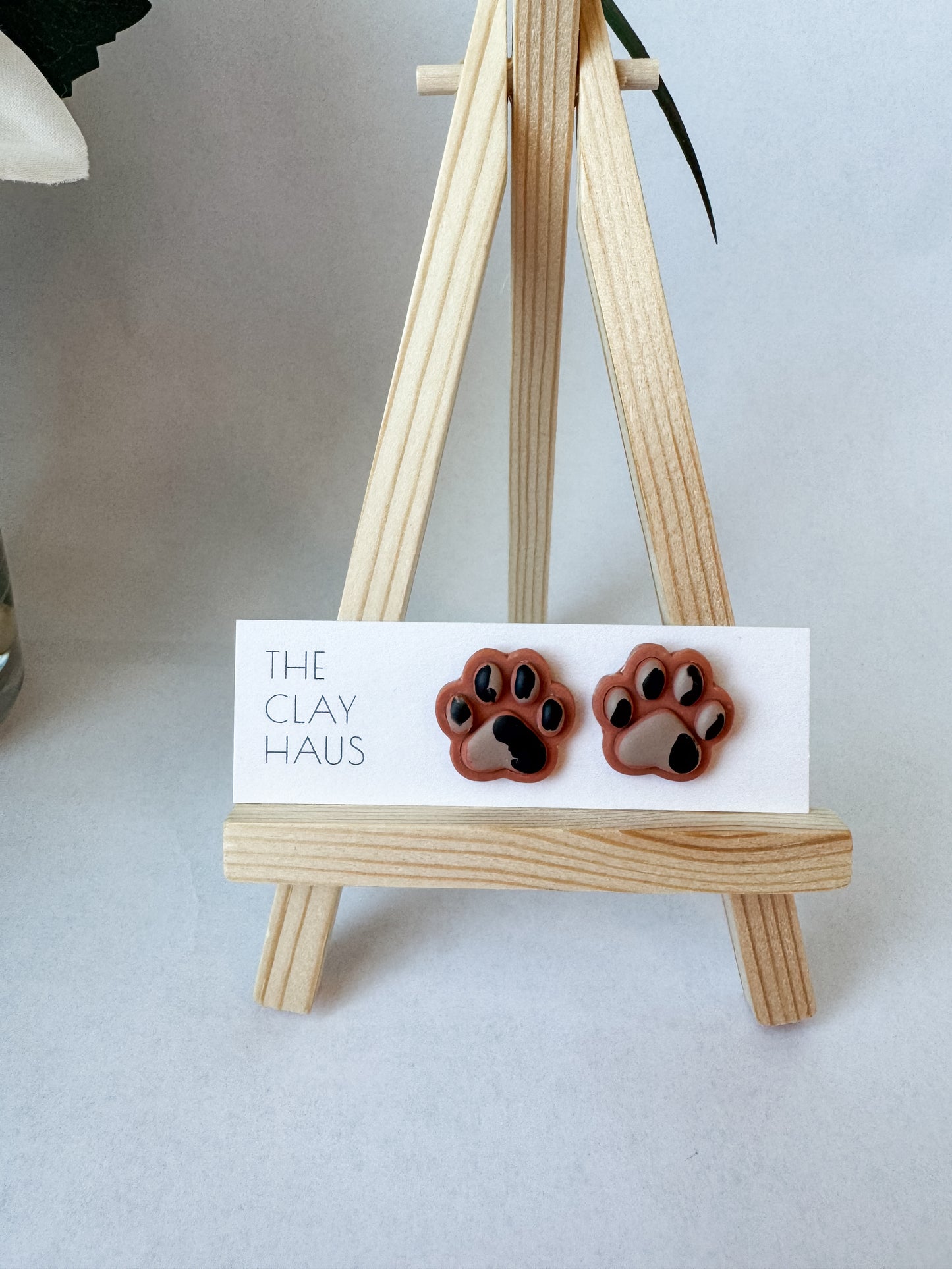 Paw Print Studs