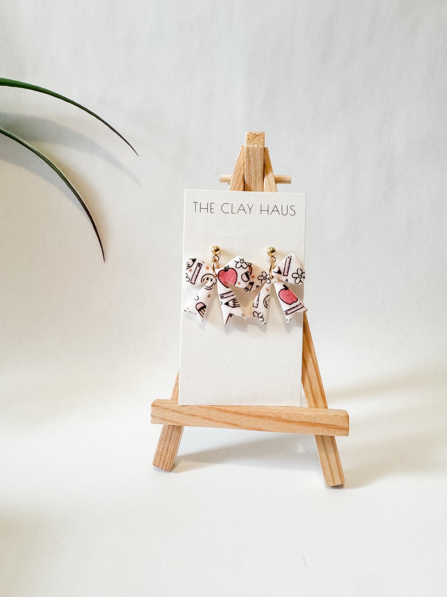 Pink School Print Bows