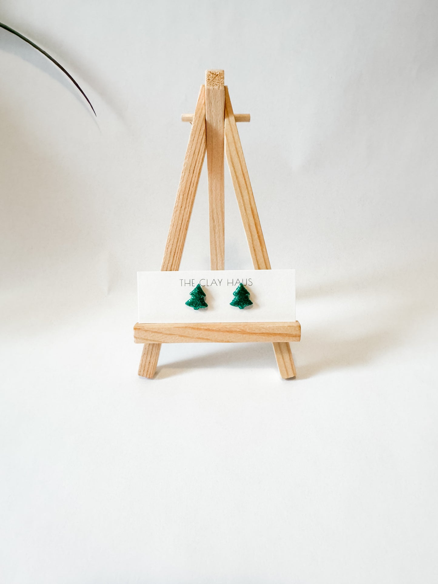 Glitter Tree Studs (Multiple Colors)