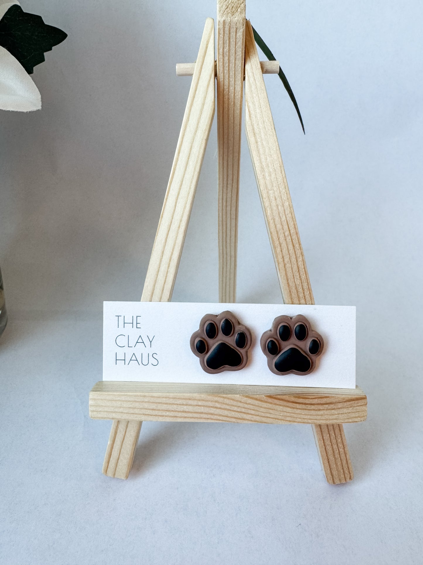 Paw Print Studs