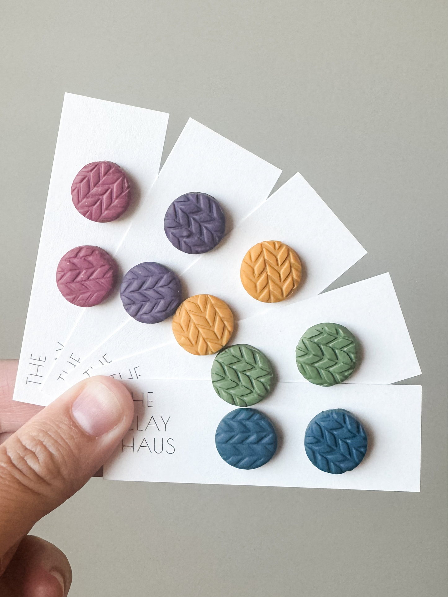 Large Knit Studs
