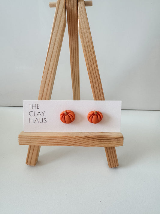 Orange Pumpkin Stud