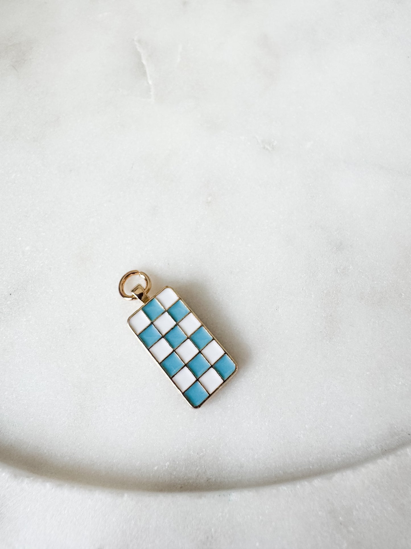 Checkered Rectangle Charm