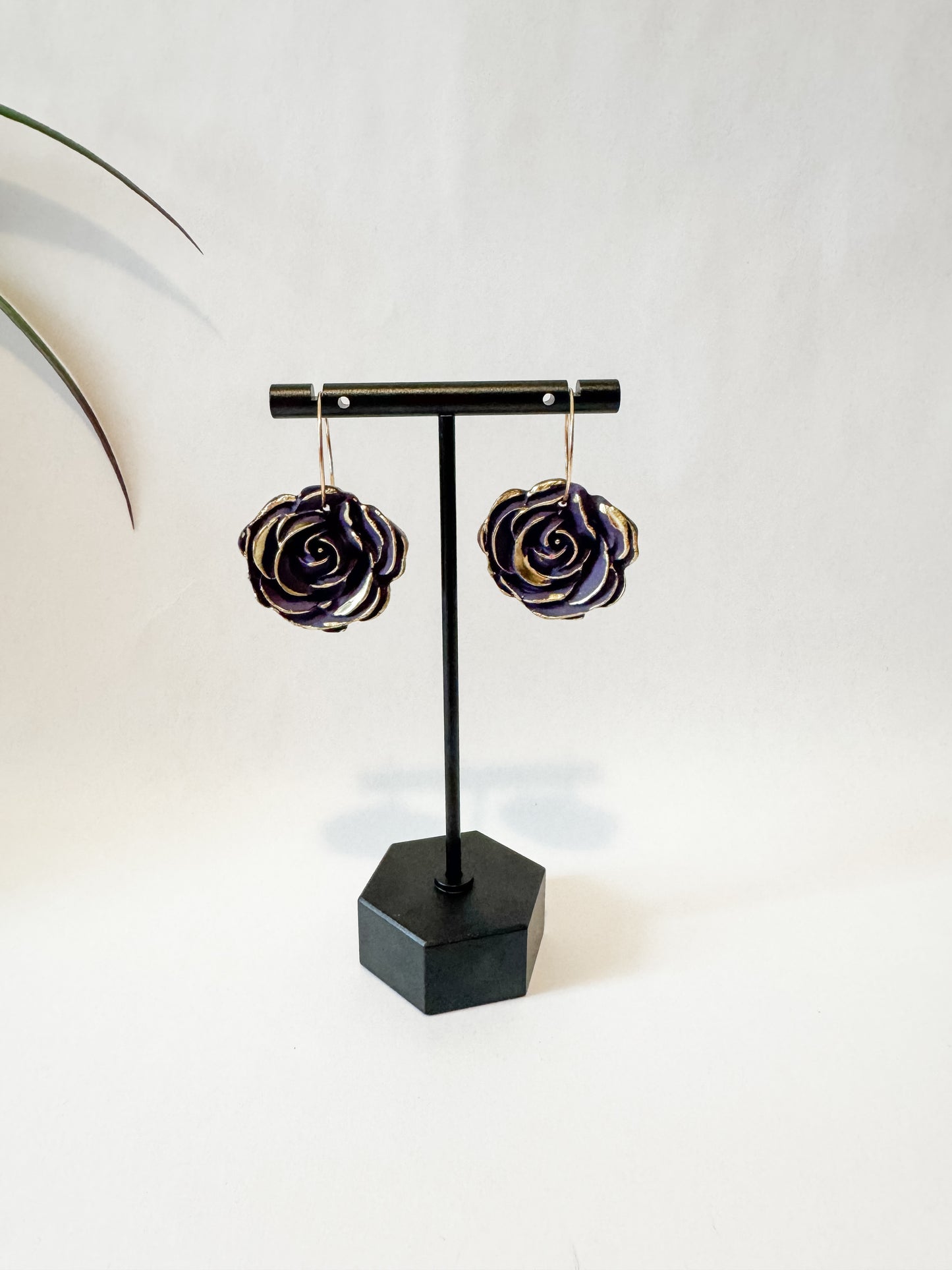 Rose Hoop with Gold Accent (Multiple Colors)