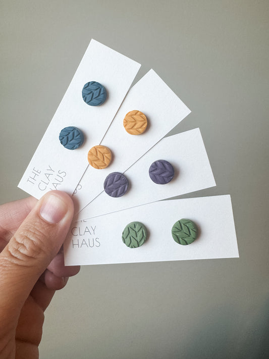Mini Knit Studs