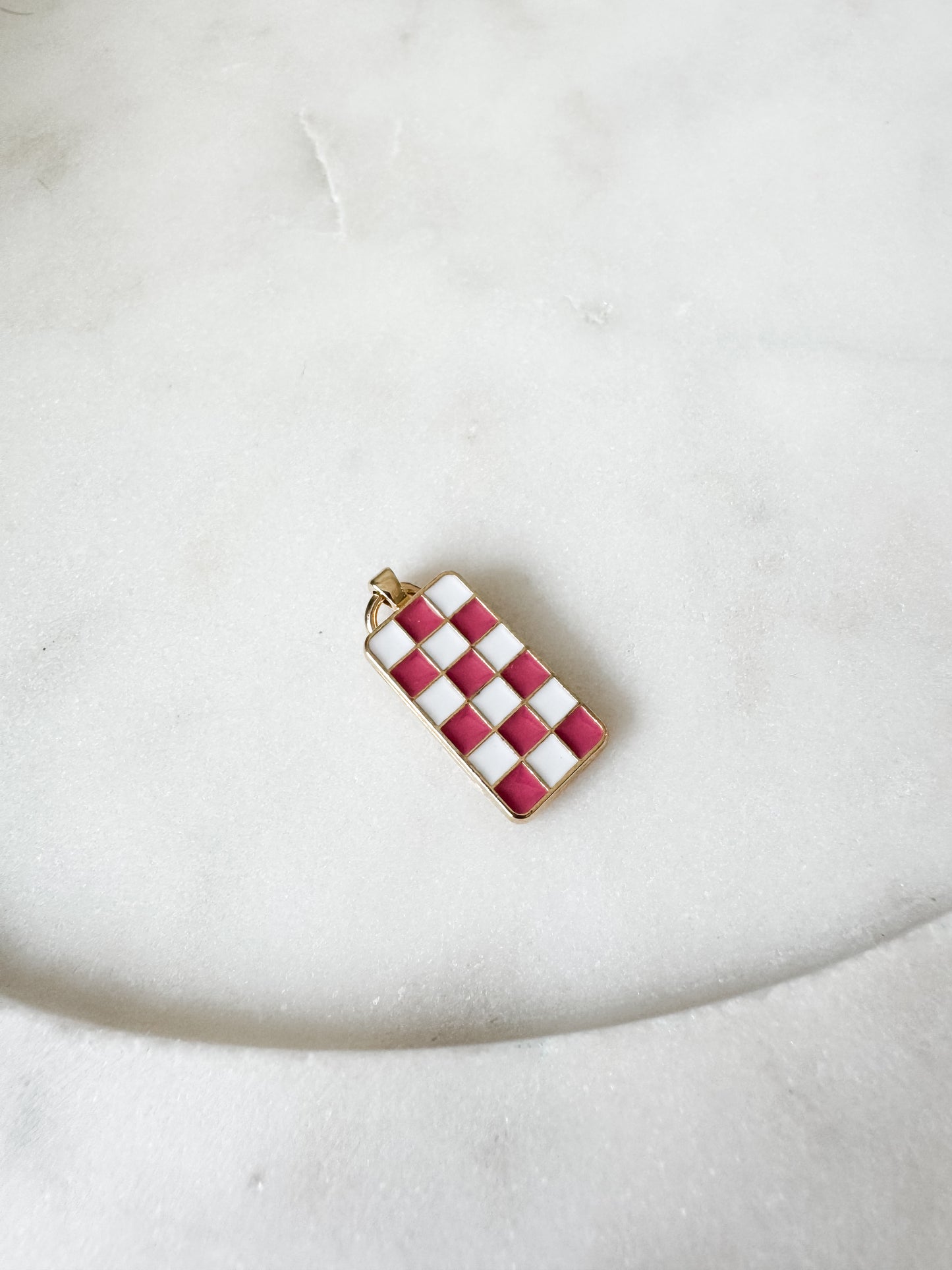 Checkered Rectangle Charm