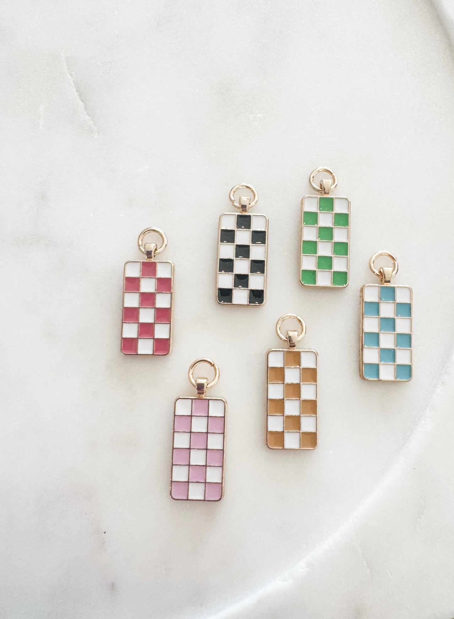 Checkered Rectangle Charm