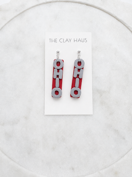 OHIO Banner Earring
