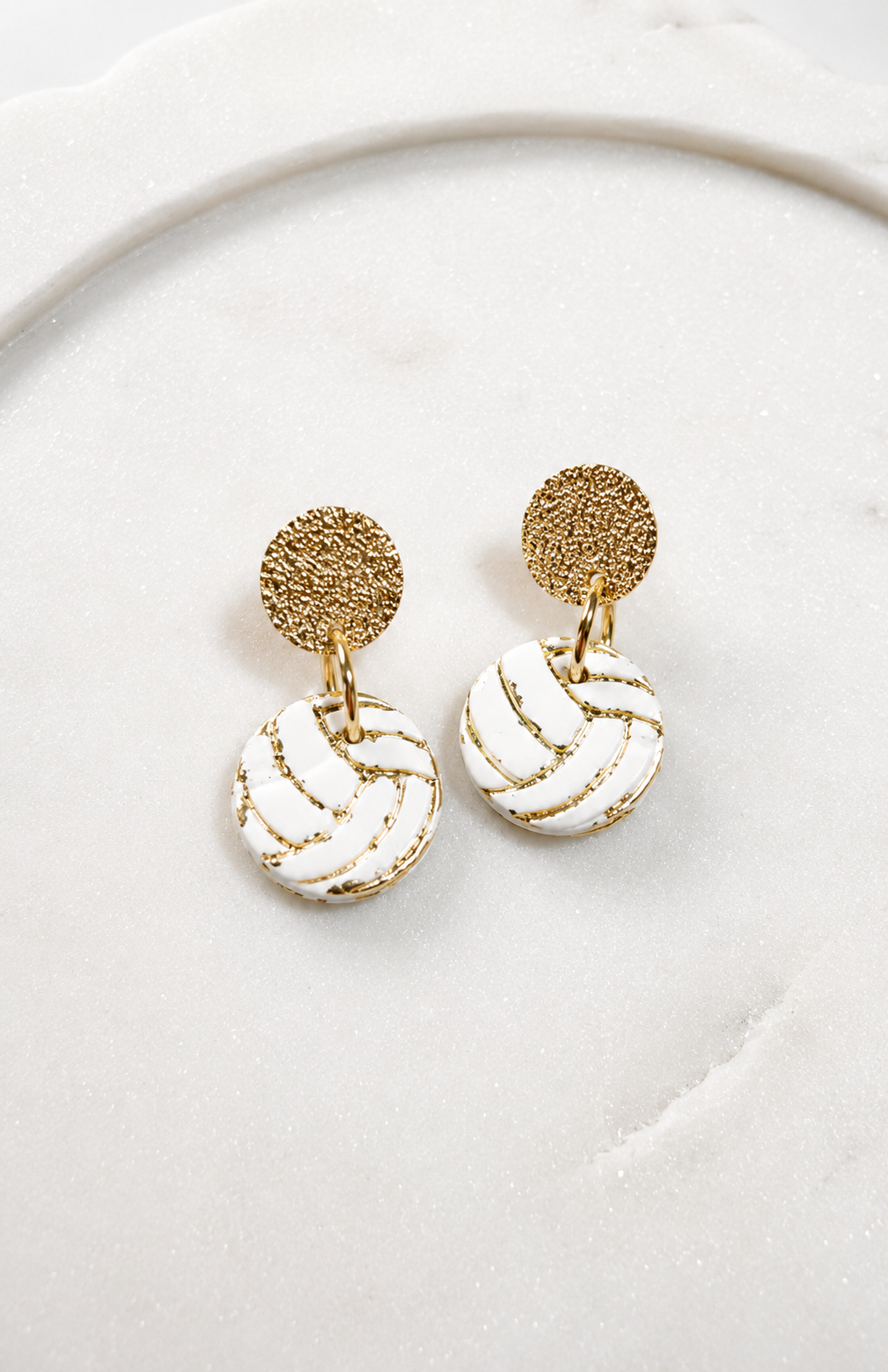 Small Gold Volleyball with Post