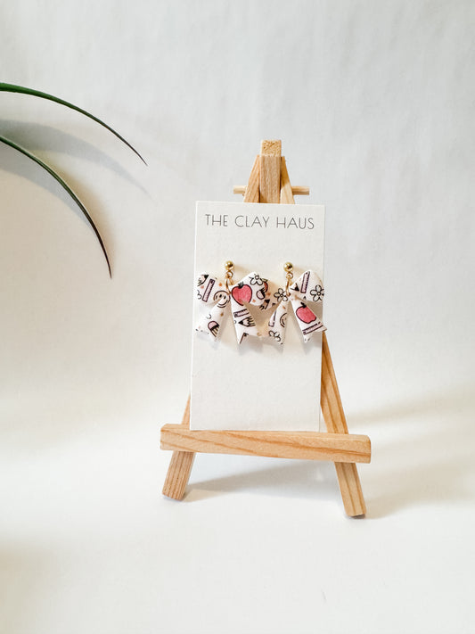 Pink School Print Bows