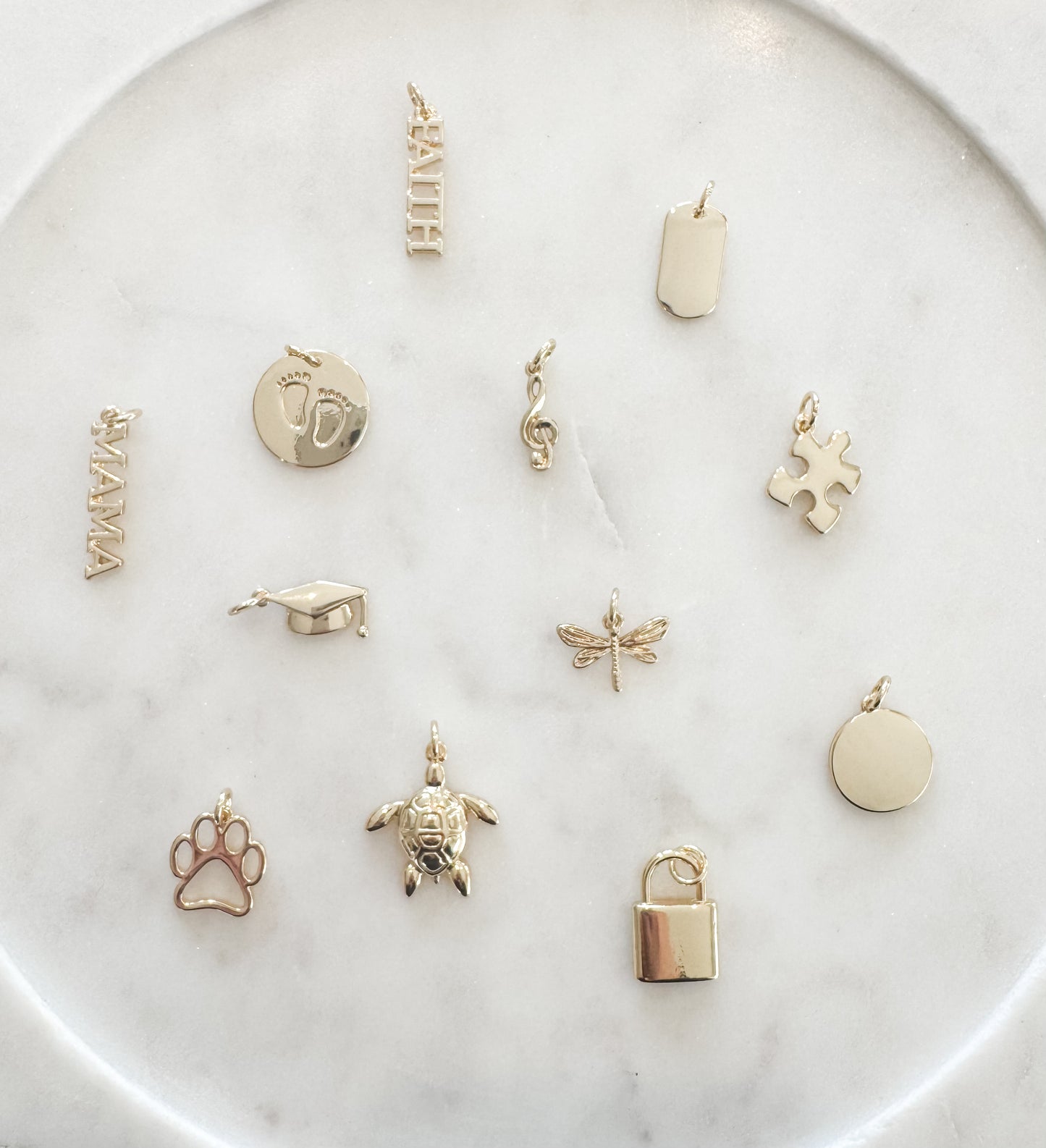 14K Gold Plated Gold Statement Charms {Multiple Styles}