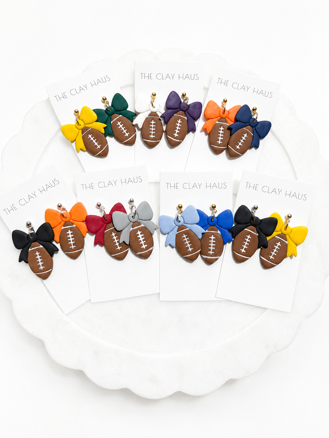 School Spirit Football Bows (Custom)