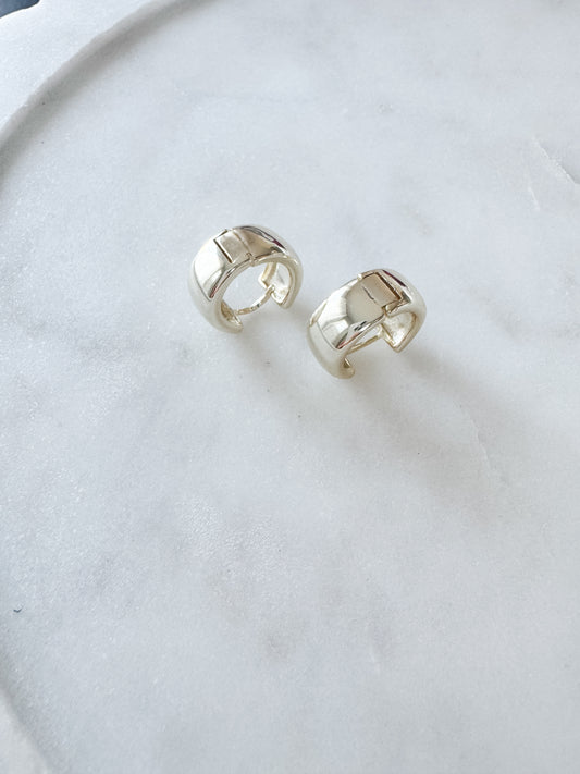 Gold Thick Hoop Earring