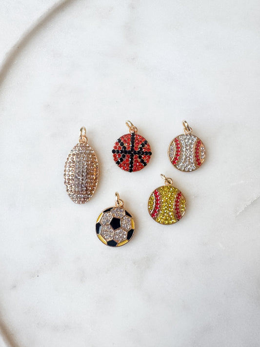 Rhinestone Sports Charm {Multiple Styles}