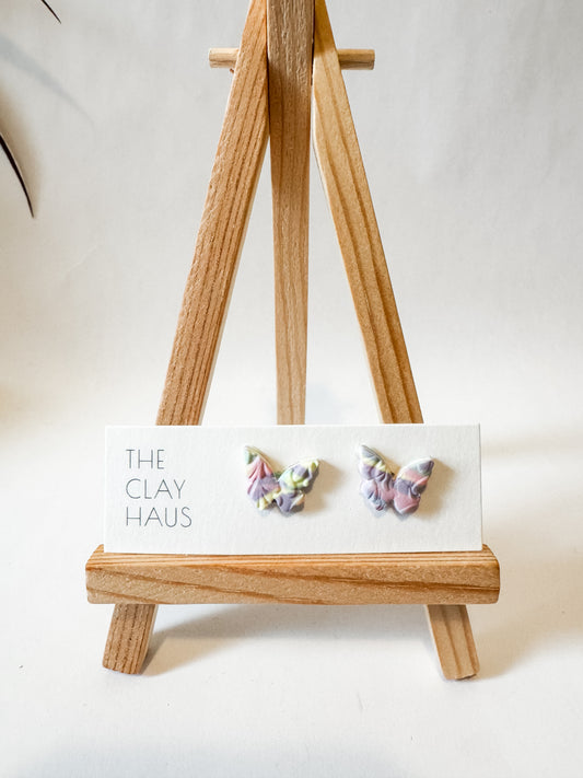 Marbled Butterfly Studs