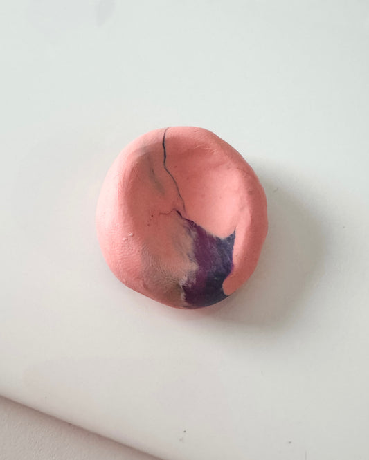 Calming Clay Salmon Pink Swirl