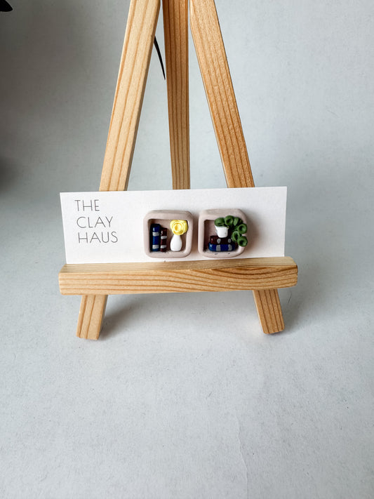 Large Square Bookshelf Studs - Taupe