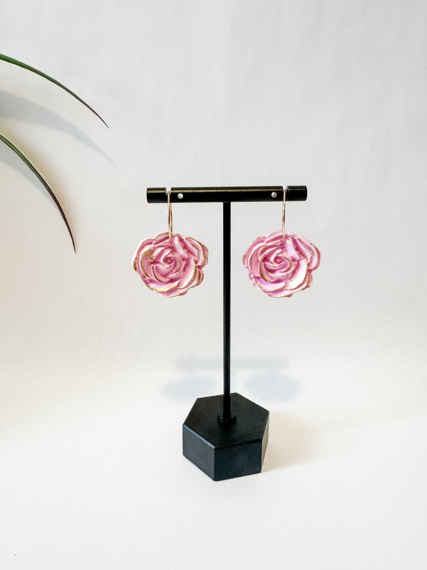 Rose Hoop with Gold Accent (Multiple Colors)