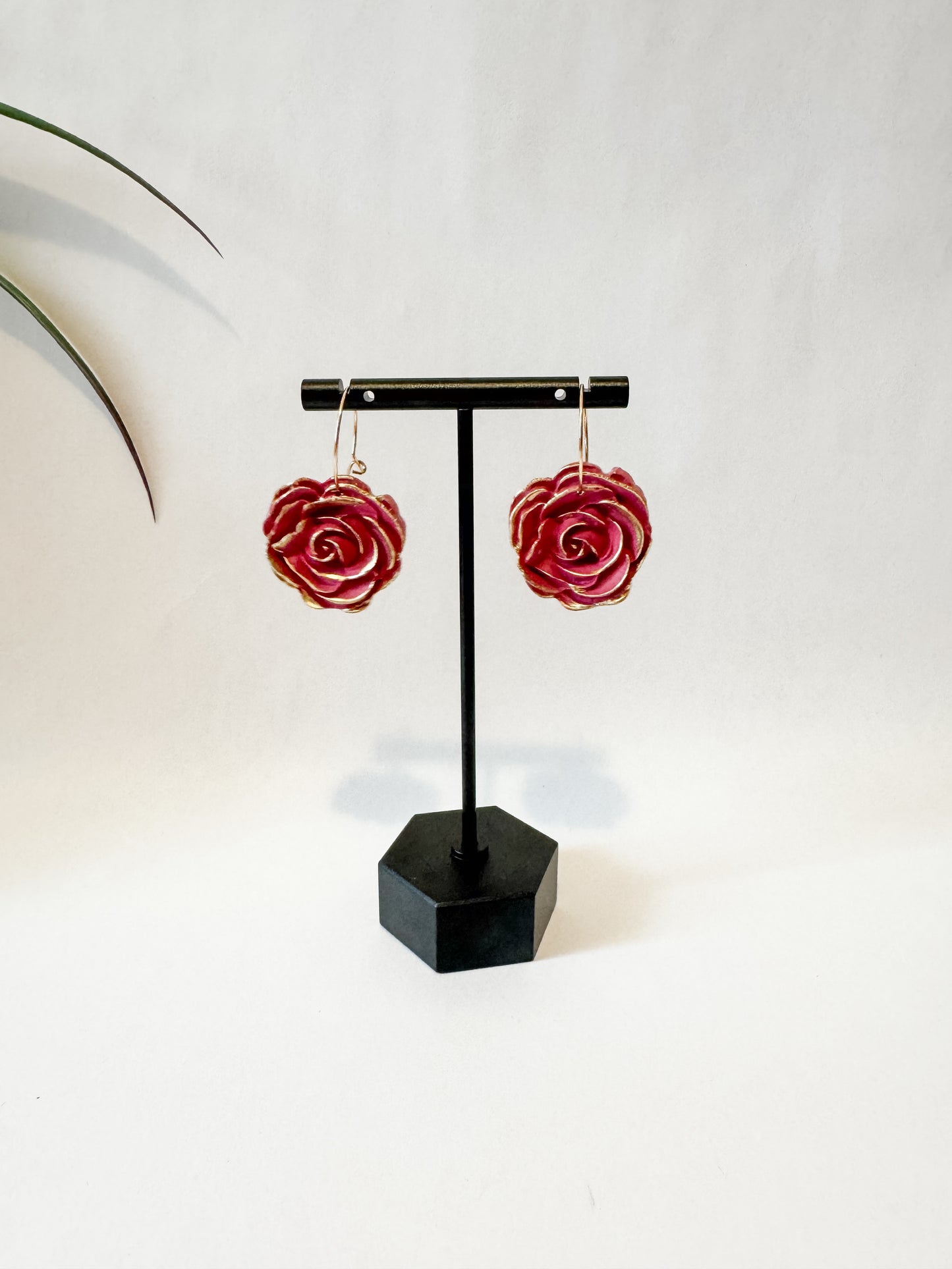 Rose Hoop with Gold Accent (Multiple Colors)