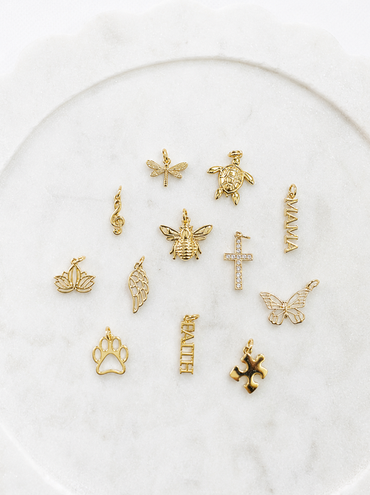 14K Gold Plated Gold Statement Charms {Multiple Styles}