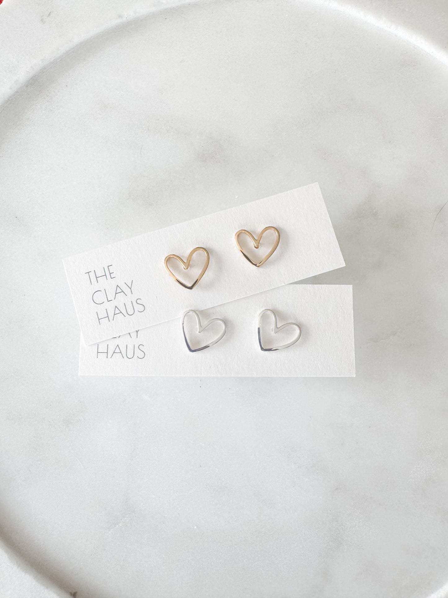 Heart Outline Studs