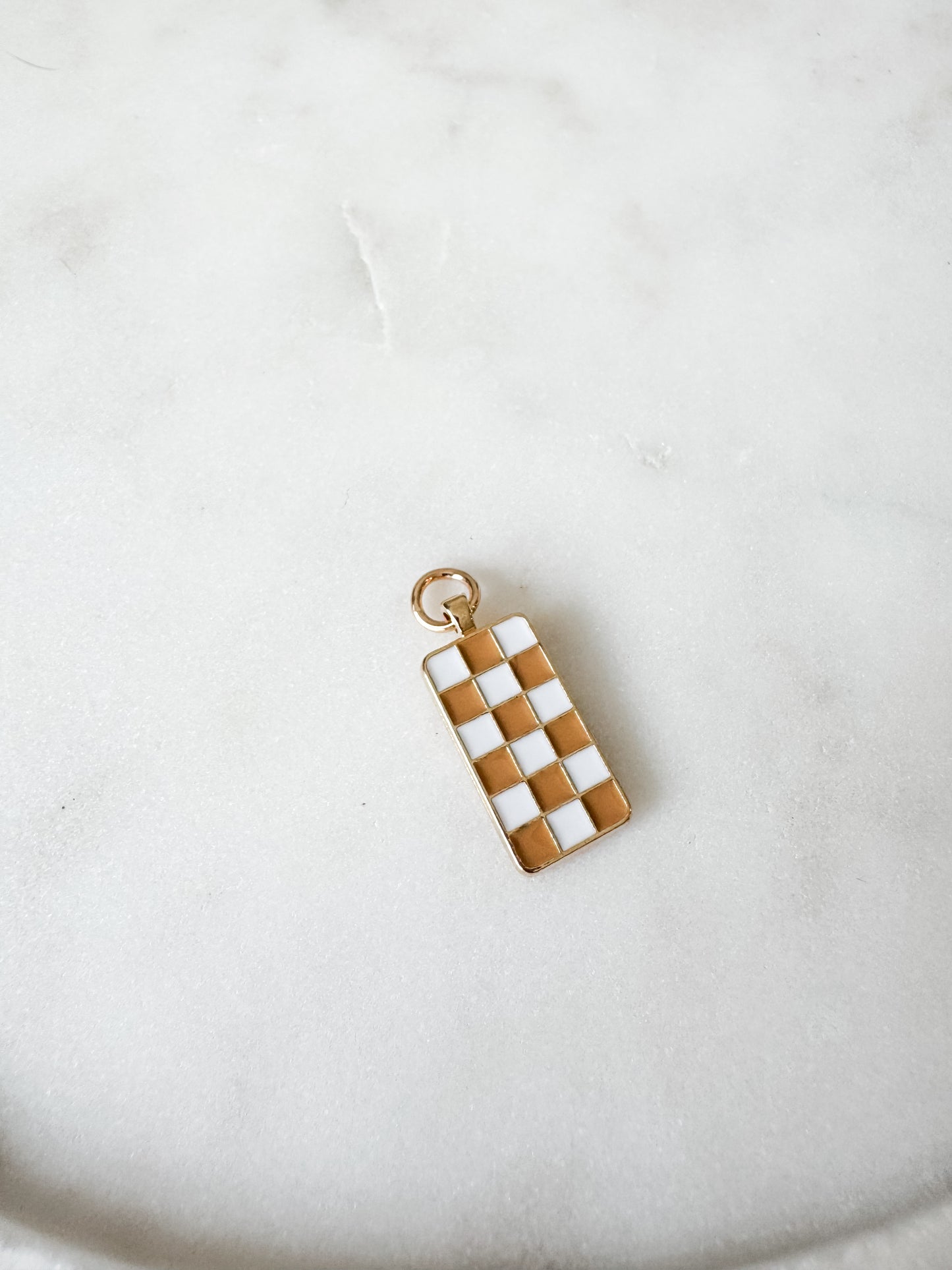 Checkered Rectangle Charm