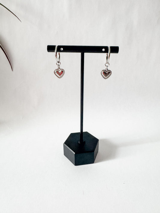 Heart Pendant Hoop
