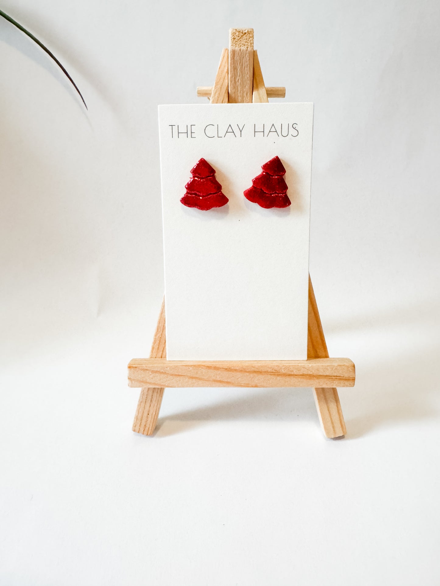 Glitter Tree Studs (Multiple Colors)