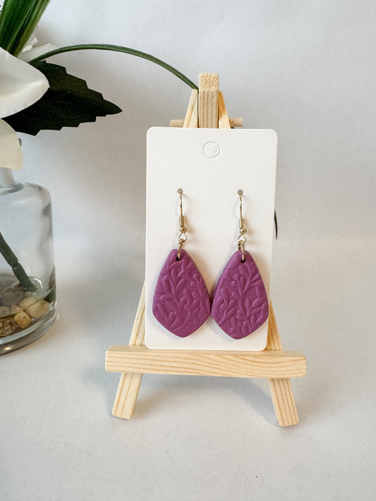 Mauve Embossed Dangle