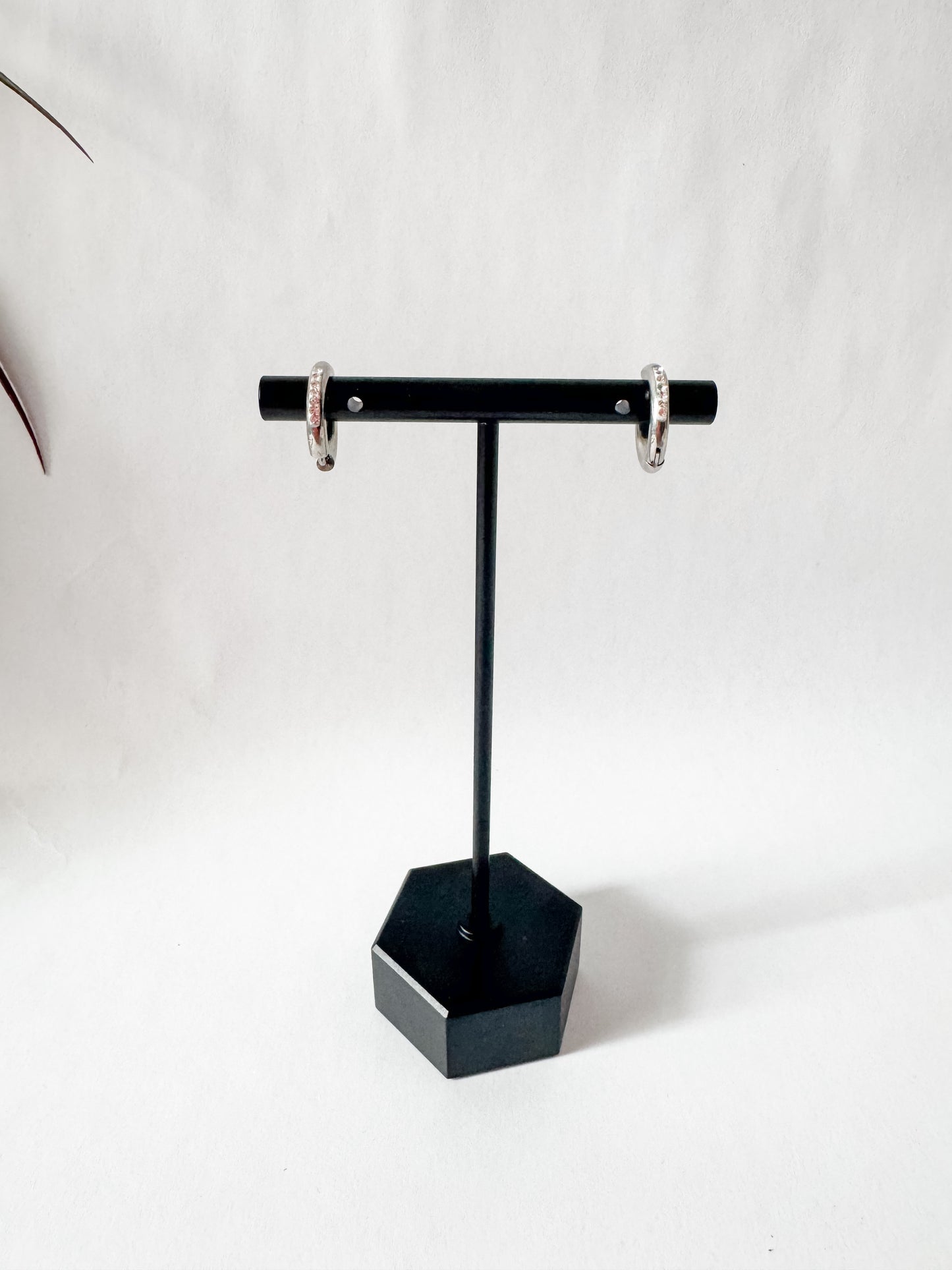 Cubic Zirconia Huggie Hoop Earring