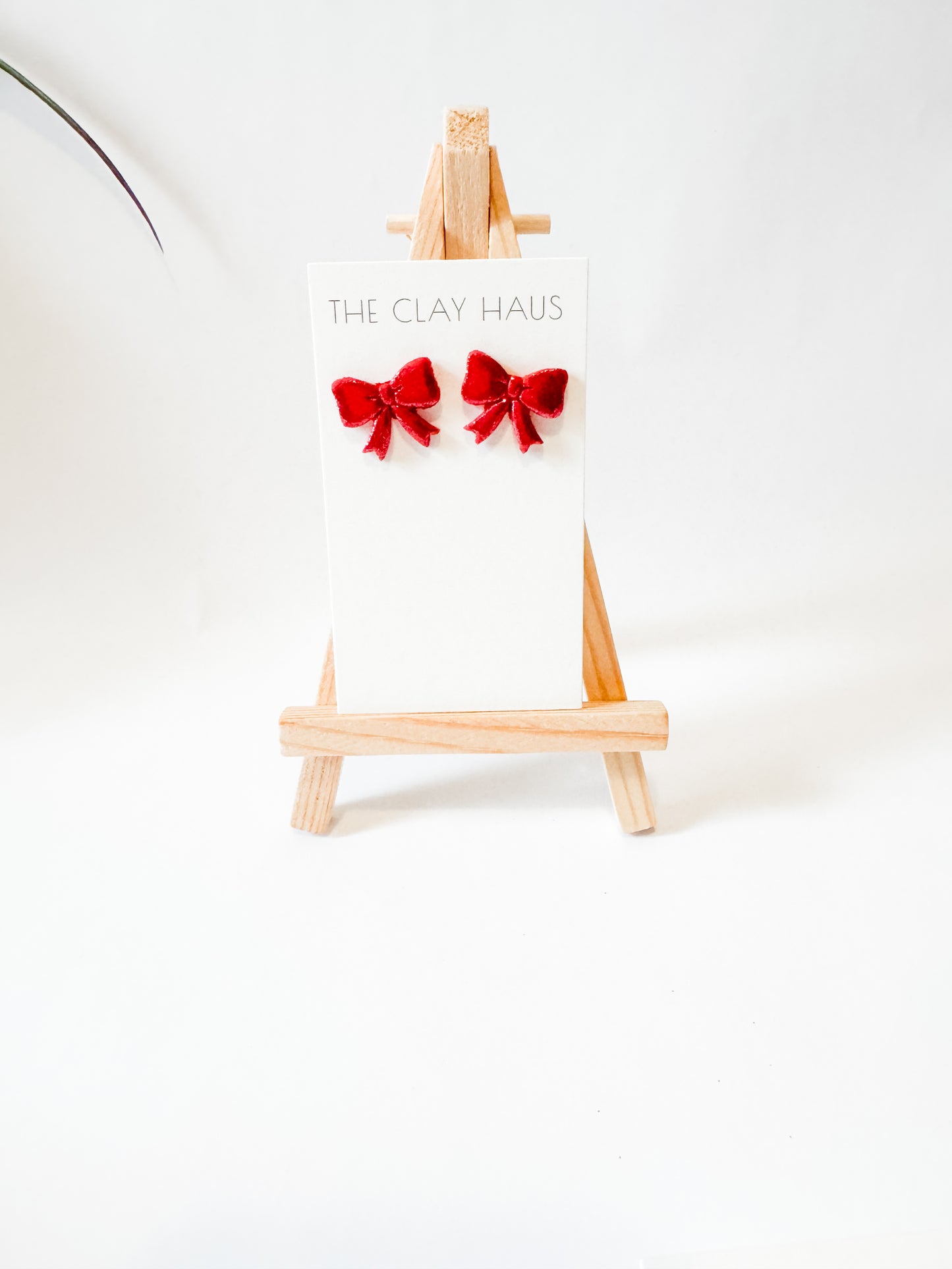 Glitter Bow Stud (Multiple Colors)