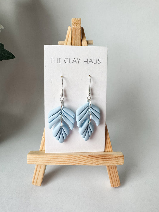 Light Blue Feathered Dangle