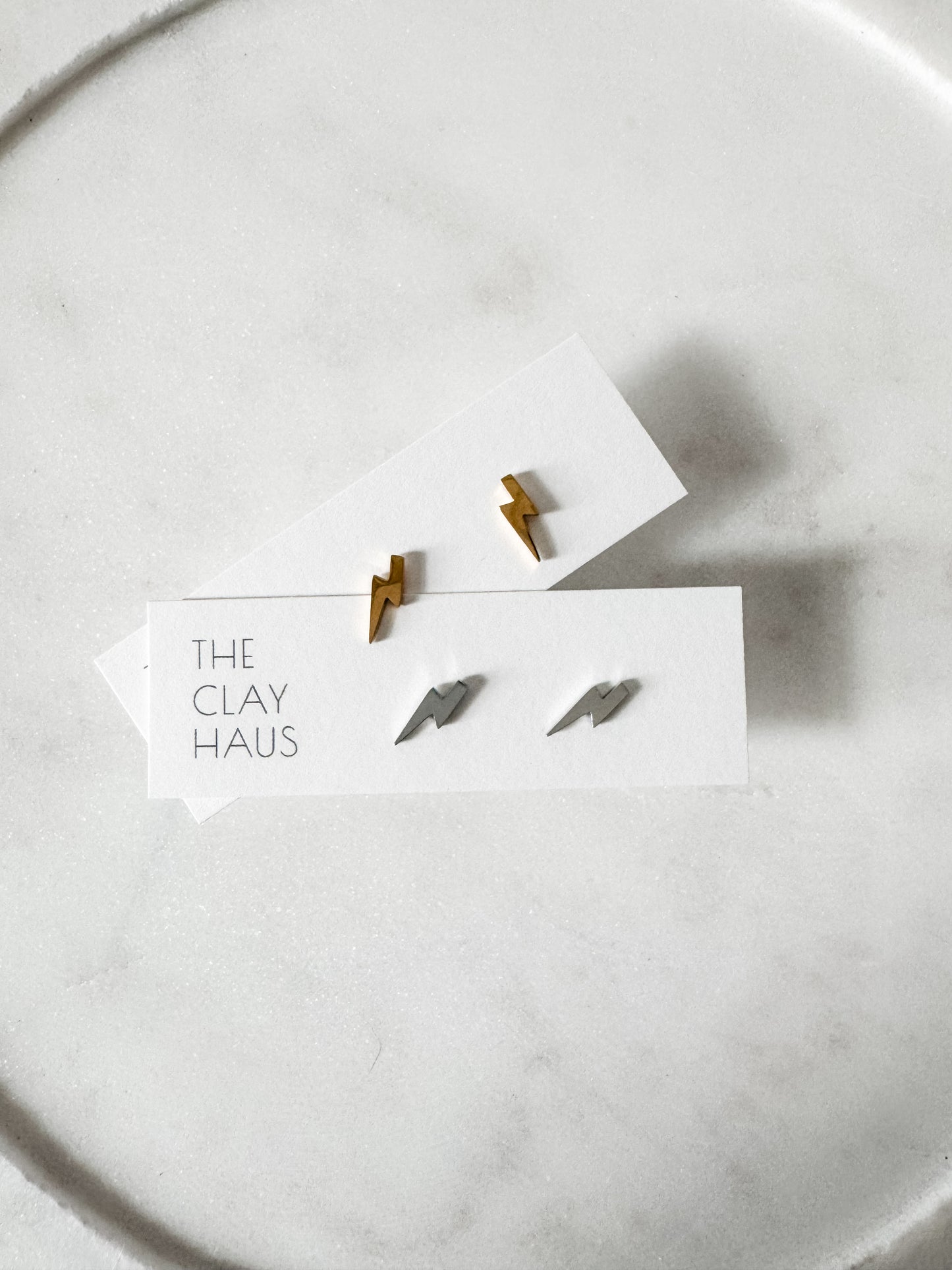 Small Lightning Bolt Stud