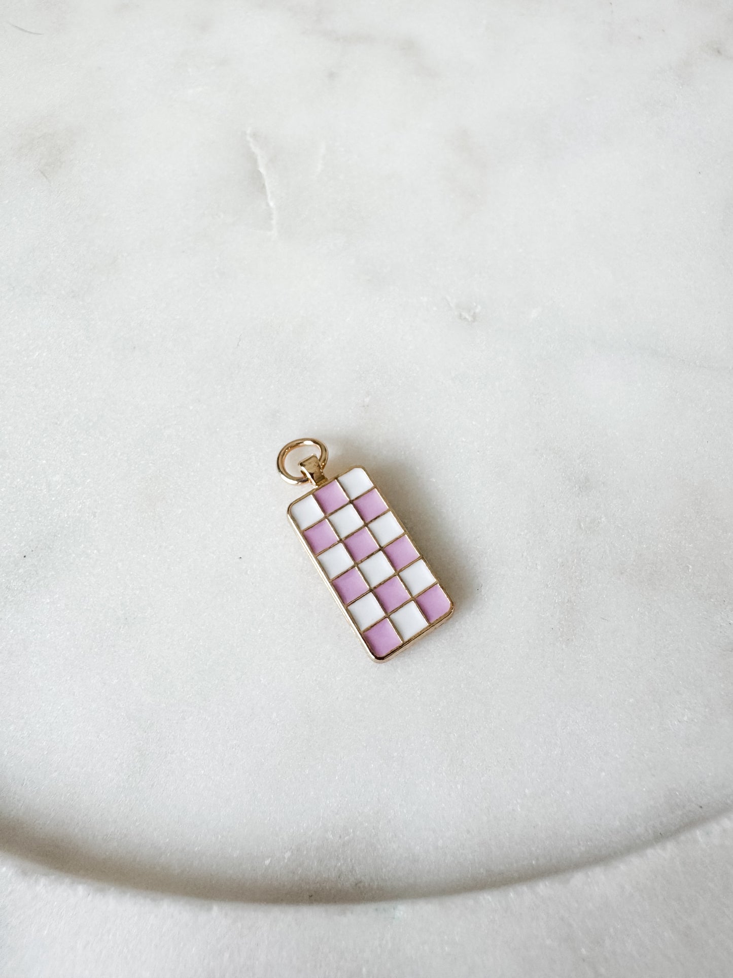 Checkered Rectangle Charm