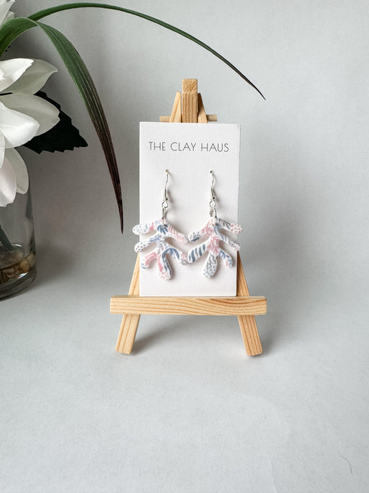 Printed Coral Dangle