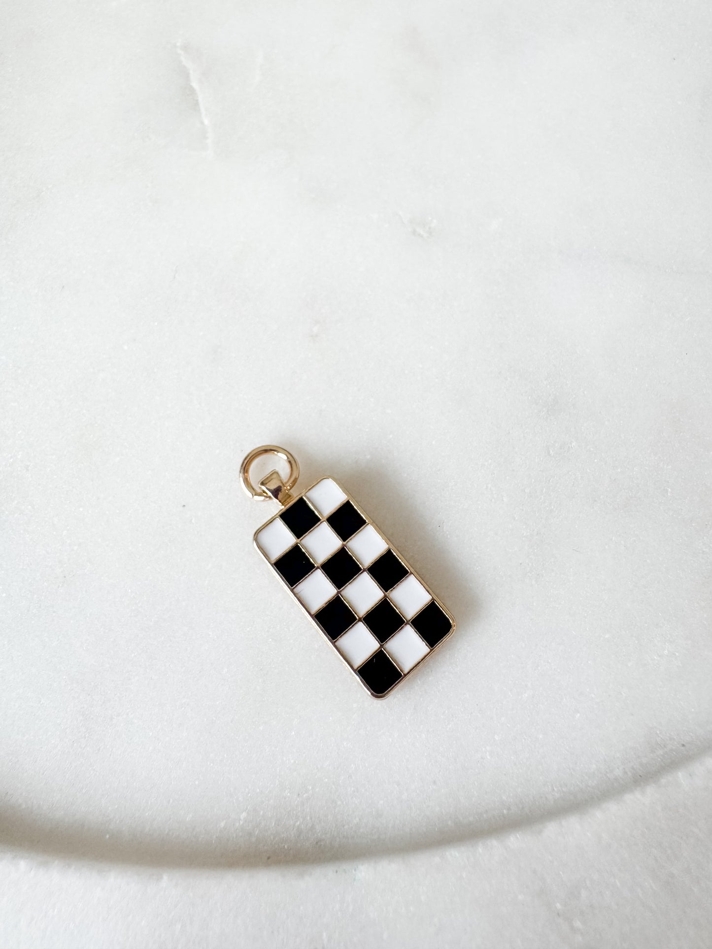 Checkered Rectangle Charm