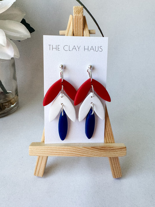Red White Blue Tiered Dangle