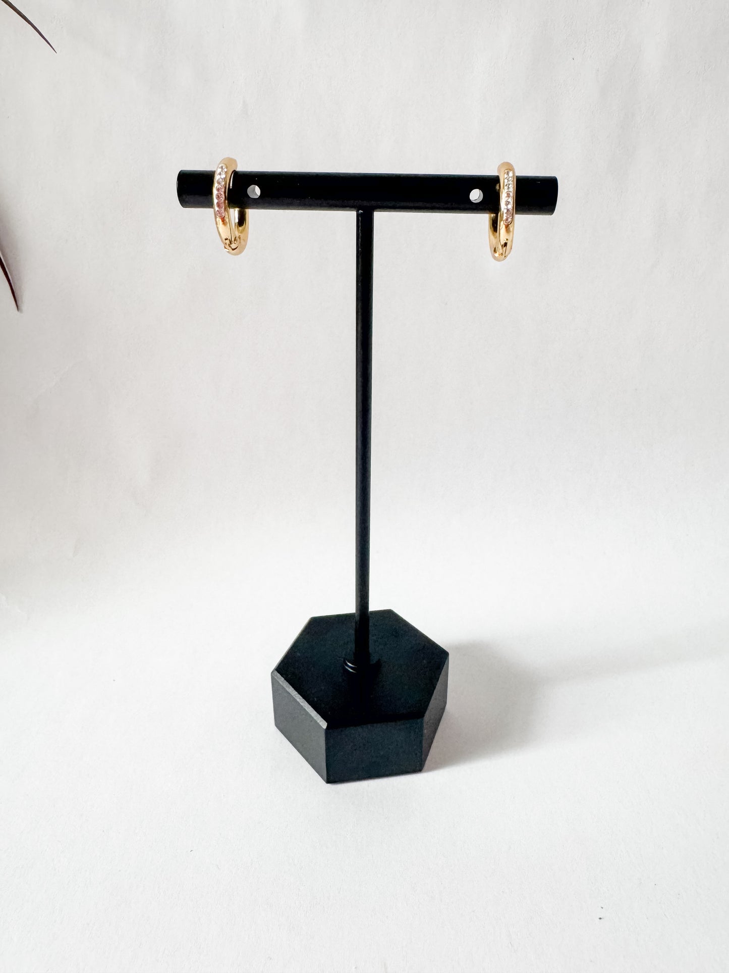 Cubic Zirconia Huggie Hoop Earring