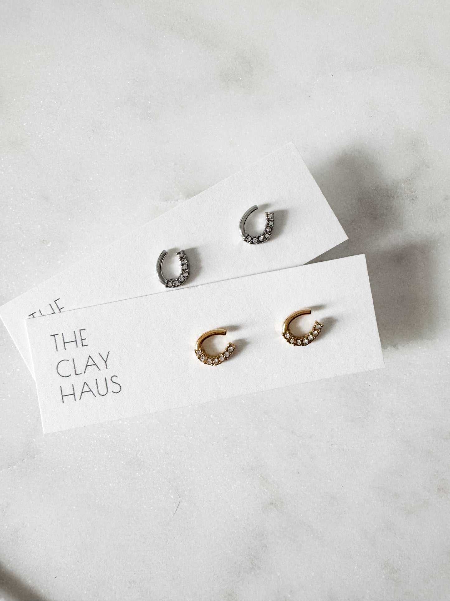 Mini Horseshoe CZ Stud