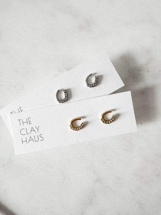 Mini Horseshoe CZ Stud