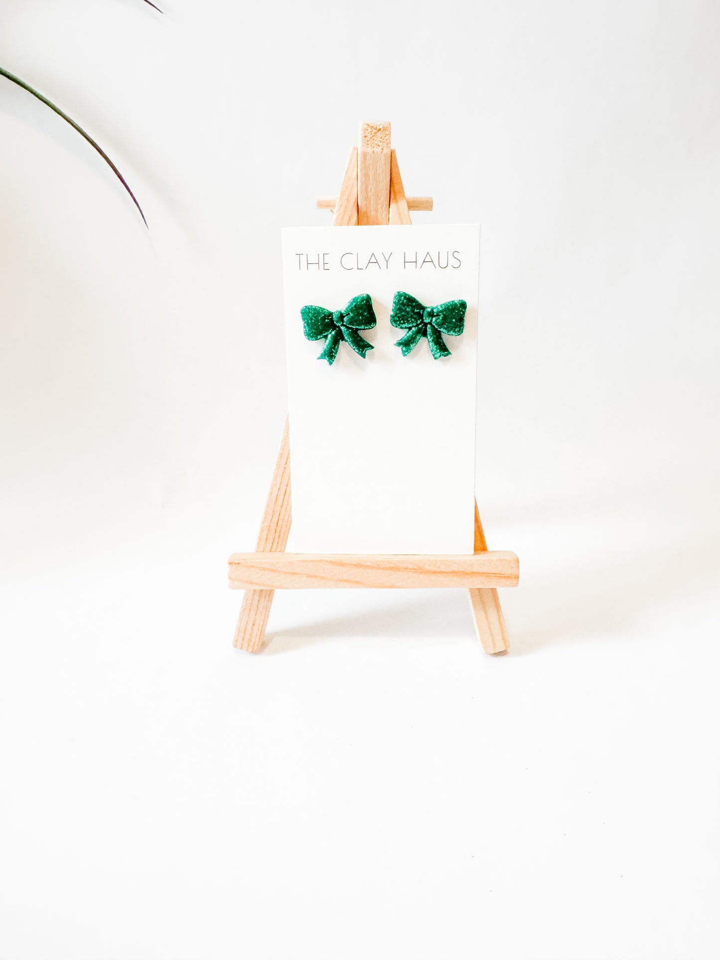 Glitter Bow Stud (Multiple Colors)