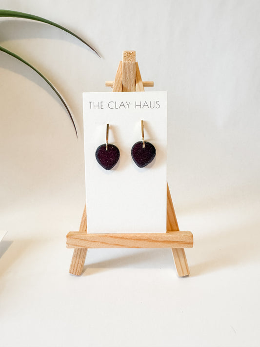 Black Glitter with Gold Bar